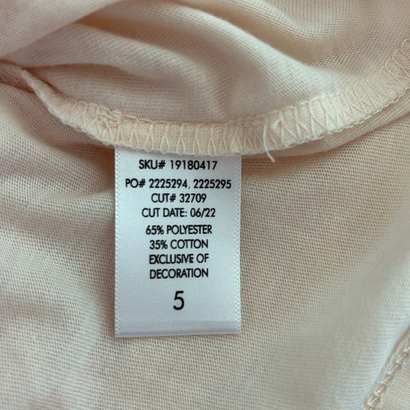 Torrid Beige/Peach Graphic Pajama Top w/Melting Ice Cream Design.  Size 5X=28 - Picture 9 of 10